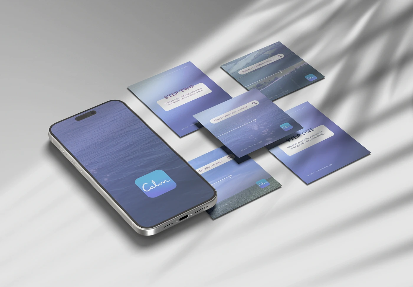 Social carousel mockups on a phone